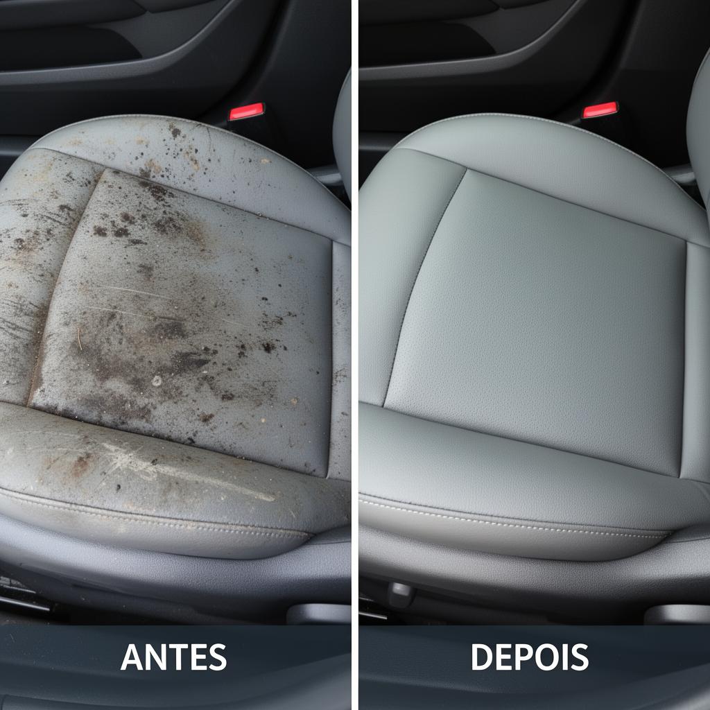 Antes e depois — Banco de carro