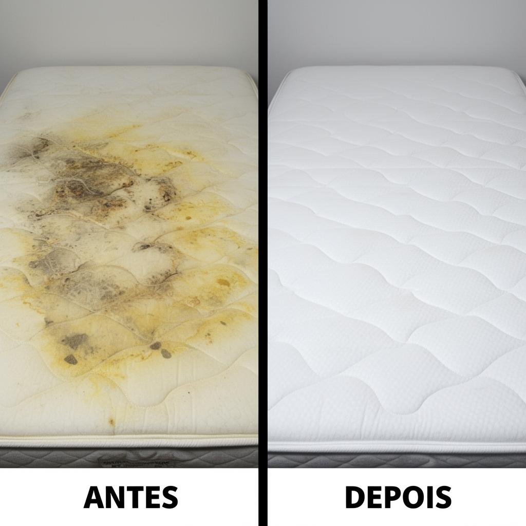 Antes e depois — Colchão